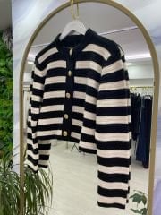 Zr Model Çizgili Hırka